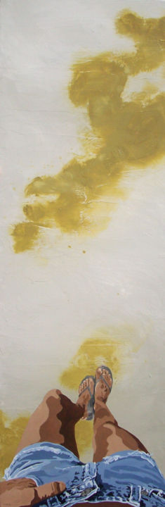Картина под названием ""lichen océanique"" - Sandrine Gergaud, Подлинное произведение искусства, Акрил Установлен на Деревян…