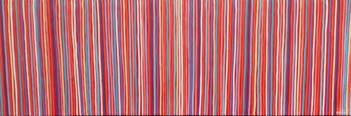 Peinture intitulée "Colors vibrations p2" par Guena, Œuvre d'art originale, Acrylique Monté sur Châssis en bois