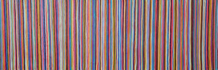 Peinture intitulée "Colors vibrations p8" par Guena, Œuvre d'art originale, Acrylique Monté sur Châssis en bois