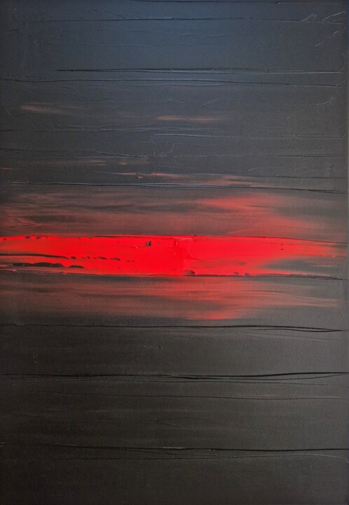 Painting titled "FORCE" by Sandrine Hartmann, Original Artwork, Acrylic Mounted on Wood Stretcher frame