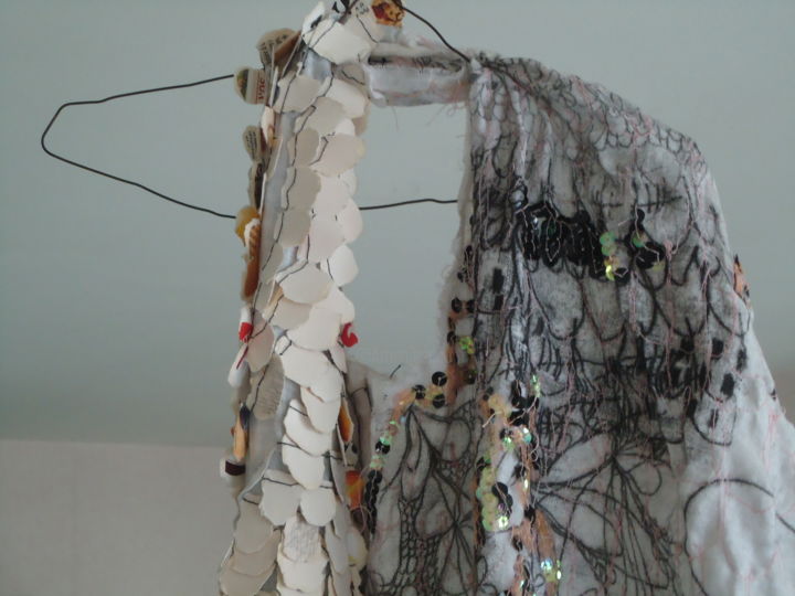 Drawing titled "veste" by Sandrine Manuel, Original Art,