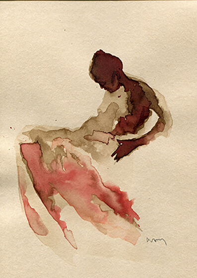 「Fragment 15」というタイトルの絵画 Sandrine Welyによって, オリジナルのアートワーク, インク