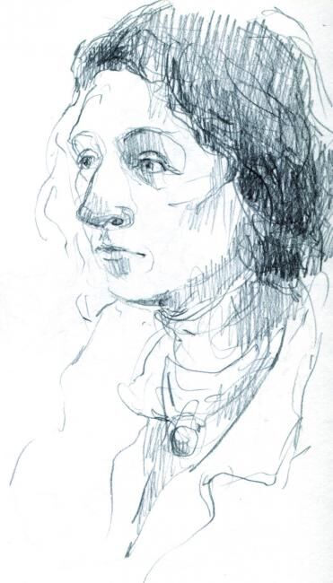 Drawing titled "portrait-croquis3.j…" by Sandrine Wely, Original Artwork