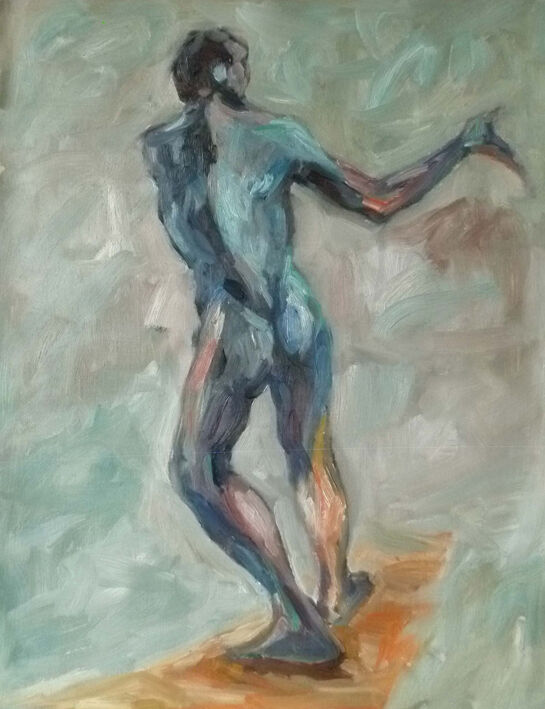Pintura titulada "Pas de danse" por Sandrine Wely, Obra de arte original, Oleo