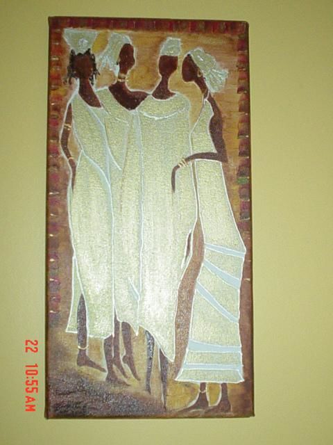 Painting titled "tisha" by Sandrine Sàn, Original Artwork