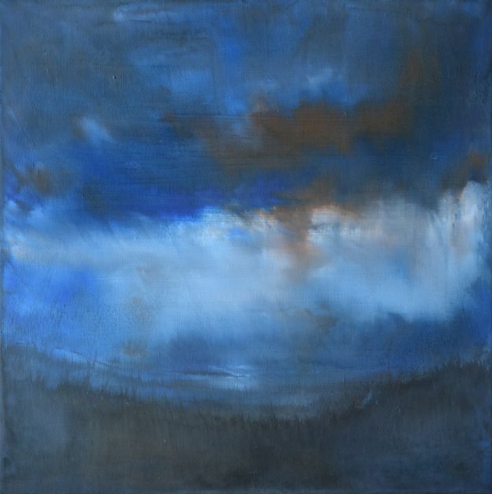 Peinture intitulée "L’arrivée de l'orag…" par Sandrine Damour, Œuvre d'art originale