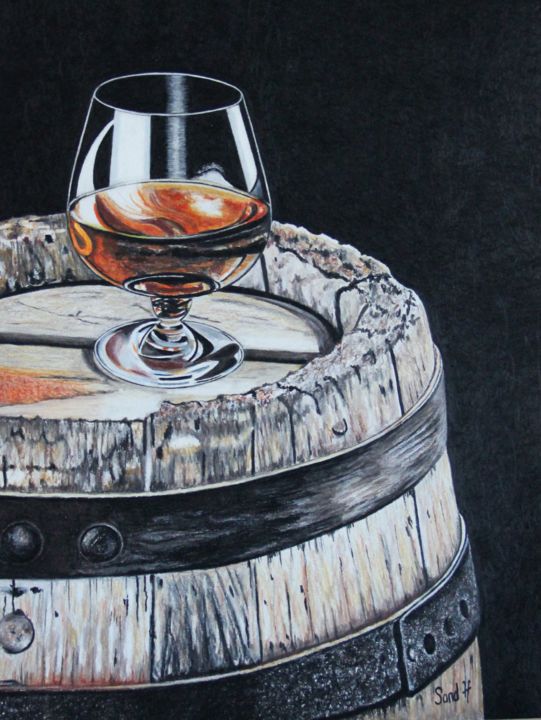 Dessin intitulée "BRANDY" par Sandrine Hardjani, Œuvre d'art originale