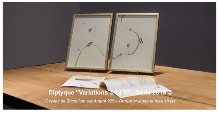 Design intitulée "Variations 3.14 π" par By 14janvier, Œuvre d'art originale, Bijoux