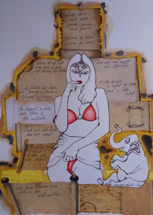 "Girls 16" başlıklı Tablo Sandro Brito (Sanarts) tarafından, Orijinal sanat, Akrilik