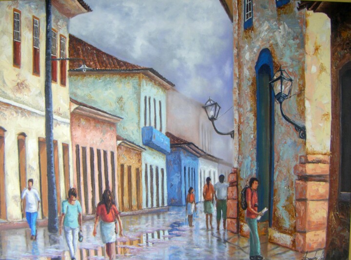 Pintura intitulada "Paraty" por Sandro José Da Silva, Obras de arte originais, Óleo