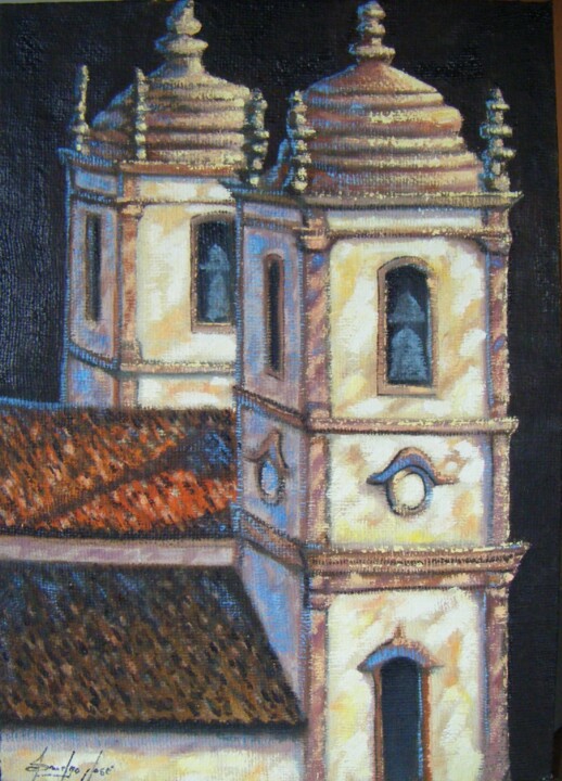 Painting titled "Torres" by Sandro José Da Silva, Original Artwork, Oil