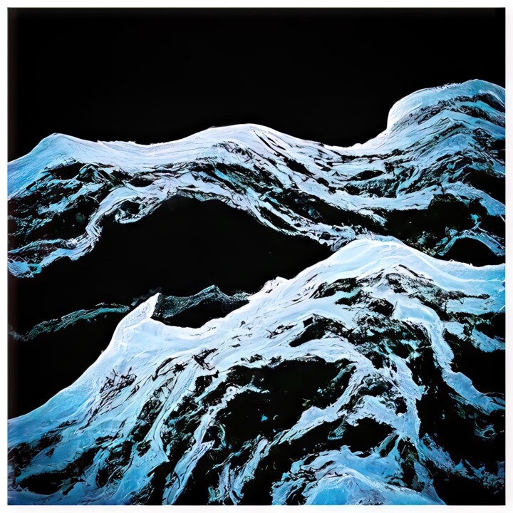 Digital Arts titled "Waves #8872" by Sandro, Original Artwork, Digital Painting