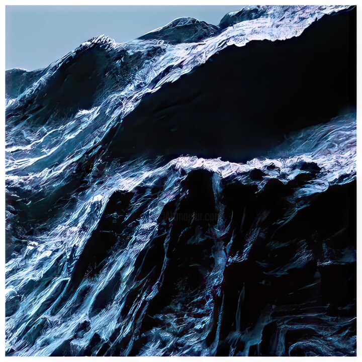 Arts numériques intitulée "Waves #6783" par Sandro, Œuvre d'art originale, Peinture numérique