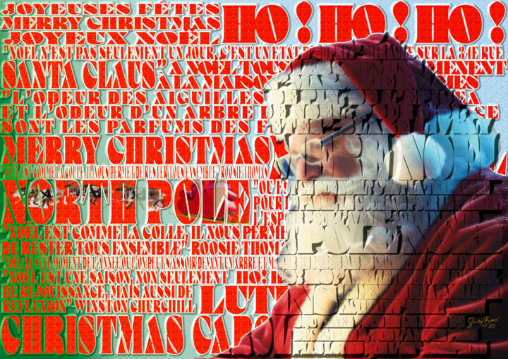 Digital Arts titled "Merry Christmas fro…" by Sandy Badoux, Original Artwork, Photo Montage