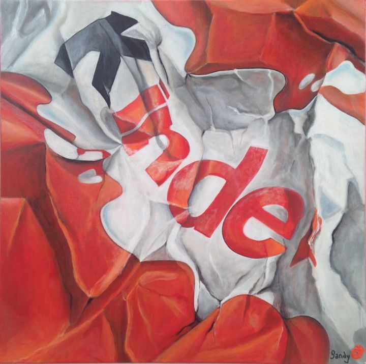 Peinture intitulée "PEAU D'ORANGE" par Sandy Jeuland, Œuvre d'art originale, Acrylique