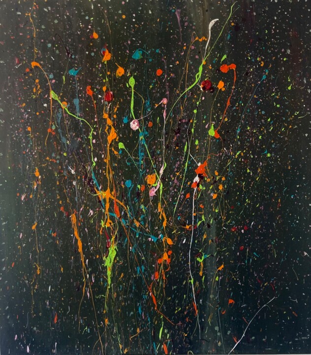 Painting titled "Celebration II" by Sandy Madar, Original Artwork, Acrylic