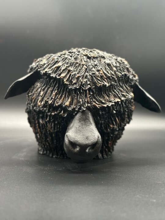 Sculpture titled "Shepherd #1" by Sange, Original Artwork, Clay
