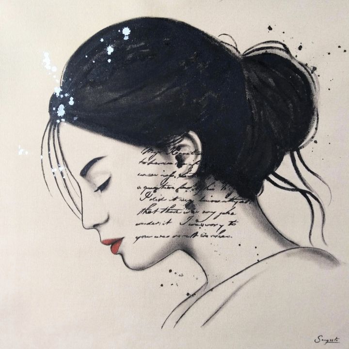 Painting titled "Courage On My Skin" by Sangeeta Jaiswal, Original Art, Acrylic