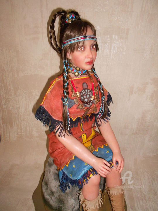 Скульптура под названием "Silicone doll, Chie…" - Vera Sanina, Подлинное произведение искусства, Литьё