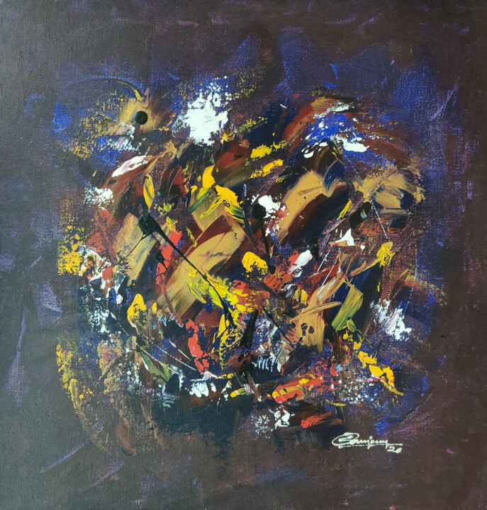 Pittura intitolato "Color of Life 10" da Sanjay P, Opera d'arte originale, Acrilico