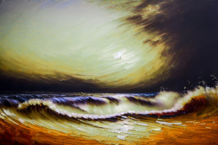 Digital Arts titled "Energetic Unleashing" by Sankha Ghosh, Original Artwork, Digital Painting