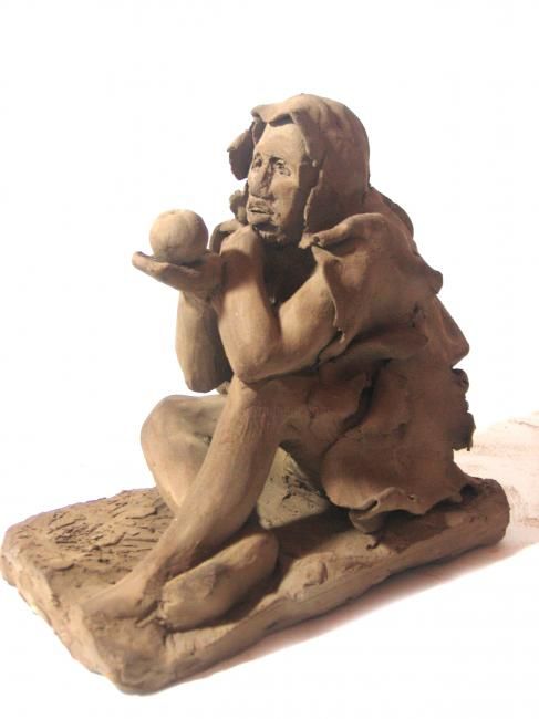 Sculpture intitulée "ascète pour la conn…" par Imad Sanouni, Œuvre d'art originale
