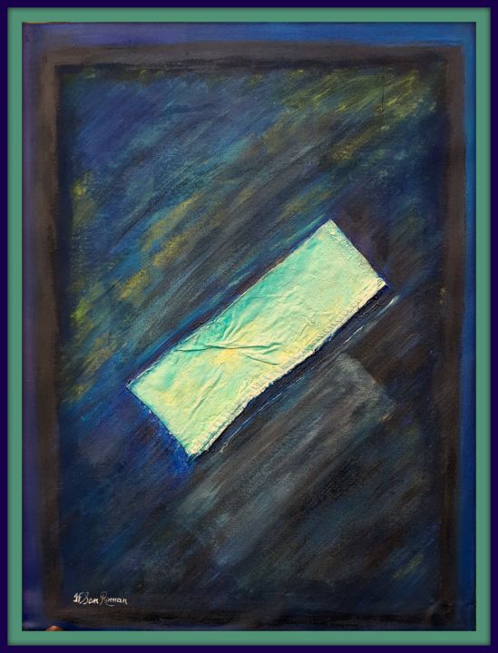 Painting titled "Pavé galactique" by San Roman, Original Artwork, Acrylic Mounted on Wood Panel