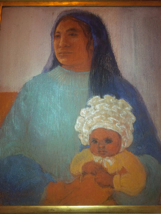 Pintura titulada "Madre e hija" por Santa Salvatierra Cortes, Obra de arte original, Acrílico