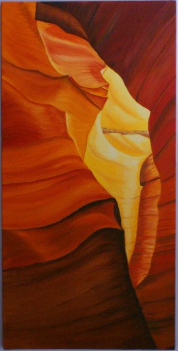 Pintura titulada "Antelope canyon 1" por Paul Santander, Obra de arte original, Oleo