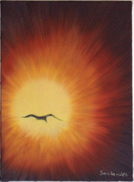 Peinture intitulée "oiseau.jpg" par Paul Santander, Œuvre d'art originale, Autre