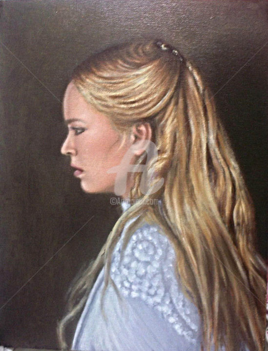 Pintura titulada "La dama" por Santanoarts, Obra de arte original, Oleo