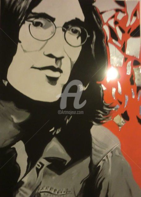 Painting titled "Lennon" by Laura De Rosalia, Original Artwork
