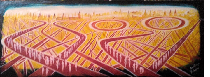 Painting titled "Routes" by Santiago Ribeiro, Original Artwork, Oil