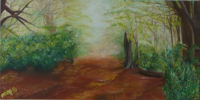 Painting titled "Forest" by María Martha Santini Palma, Original Artwork