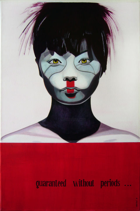Peinture intitulée "Guaranteed without…" par Santoni, Œuvre d'art originale, Huile