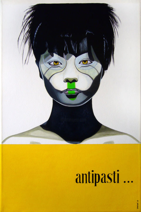 Peinture intitulée "Antipasti" par Santoni, Œuvre d'art originale, Acrylique