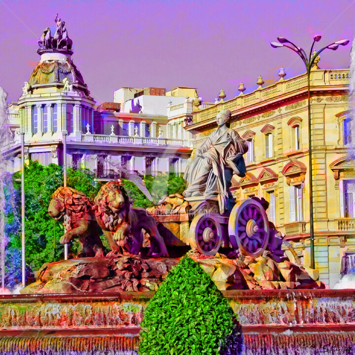 Fotografía titulada "CIBELES" por Santos Merchán, Obra de arte original, Pintura Digital