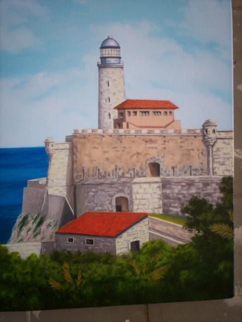 Pintura titulada "El morro de la Haba…" por Santossavio, Obra de arte original