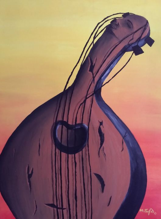 Painting titled "melodia" by São Vieira, Original Artwork, Acrylic