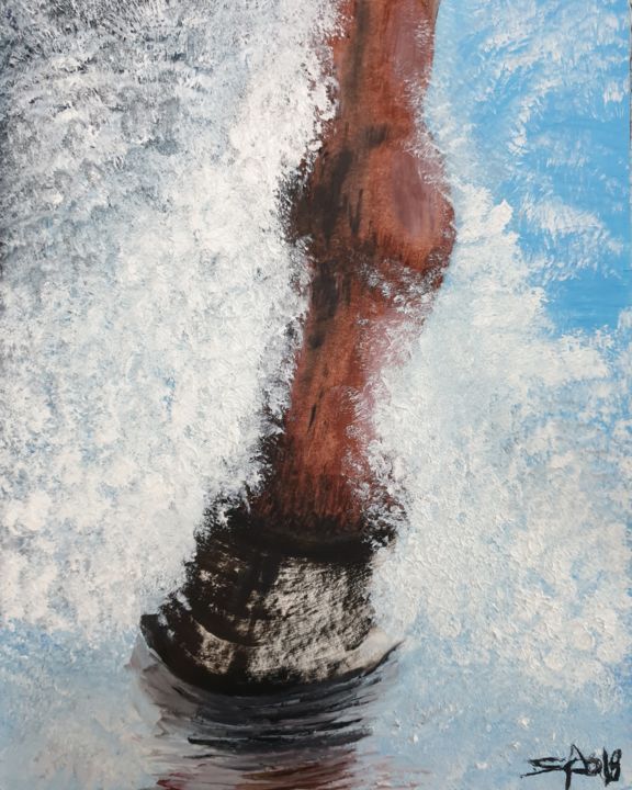 제목이 "Cascos nas ondas do…"인 미술작품 São Vieira로, 원작, 기름