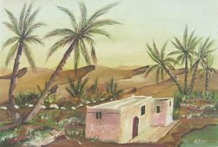 Painting titled "la maison seule  au…" by Samyouni, Original Artwork