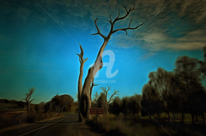Digital Arts titled "Canoe Tree" by Alan Carson, Original Artwork