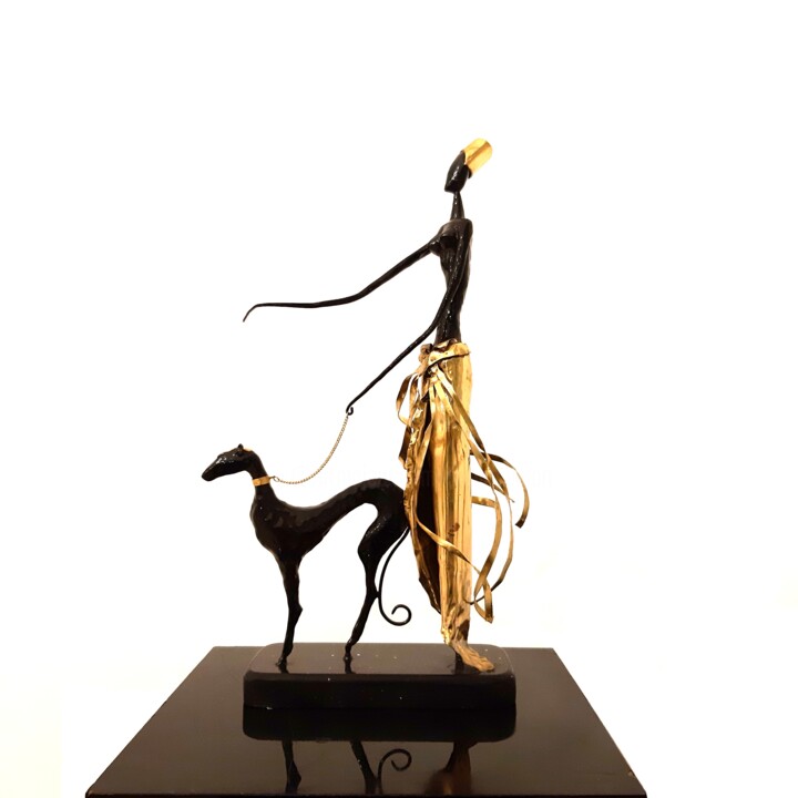 Skulptur mit dem Titel "Queen of Sheba II" von Sapir Gelman, Original-Kunstwerk, Metalle