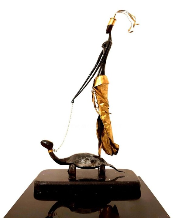 Sculpture intitulée "Queen of Sheba" par Sapir Gelman, Œuvre d'art originale, Métaux