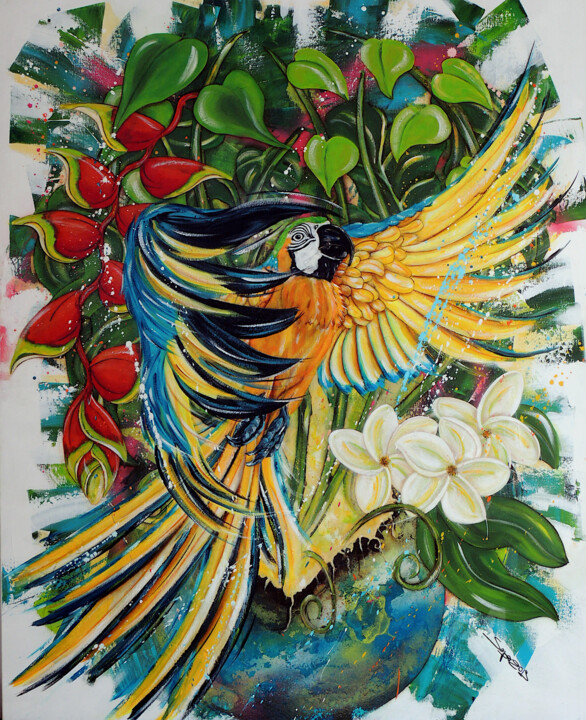 Peinture intitulée "La vida" par Sapo - Grég Jomain, Œuvre d'art originale, Acrylique Monté sur Châssis