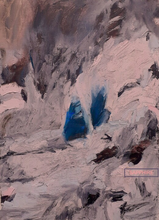 Картина под названием "'Drive the clouds'" - Sapphire Sk, Подлинное произведение искусства, Масло