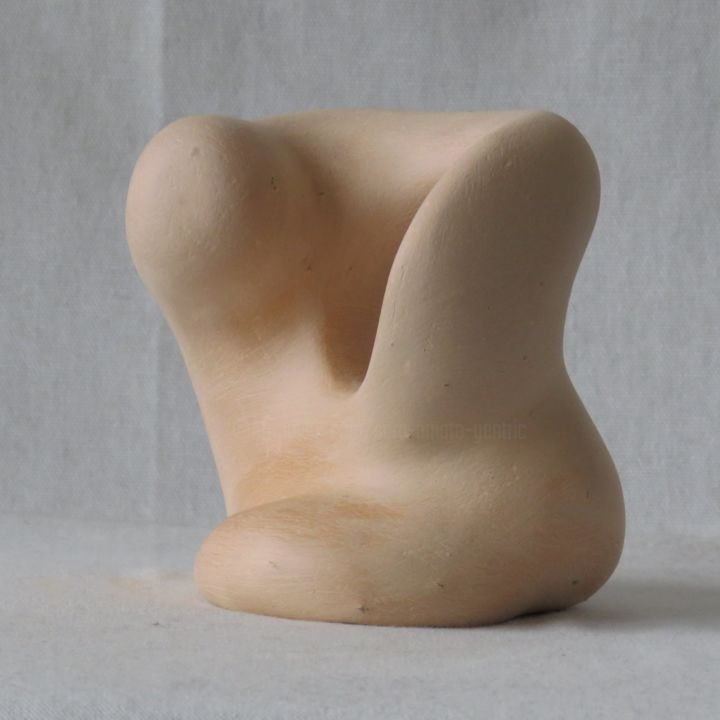 Скульптура под названием "Petite terre rose 1" - Sara Amato-Gentric, Подлинное произведение искусства