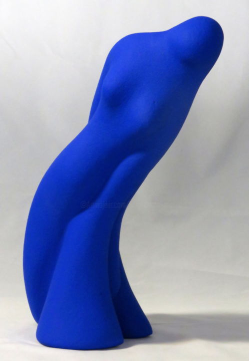 Sculpture intitulée "Faustine bleue" par Sara Amato-Gentric, Œuvre d'art originale, Céramique