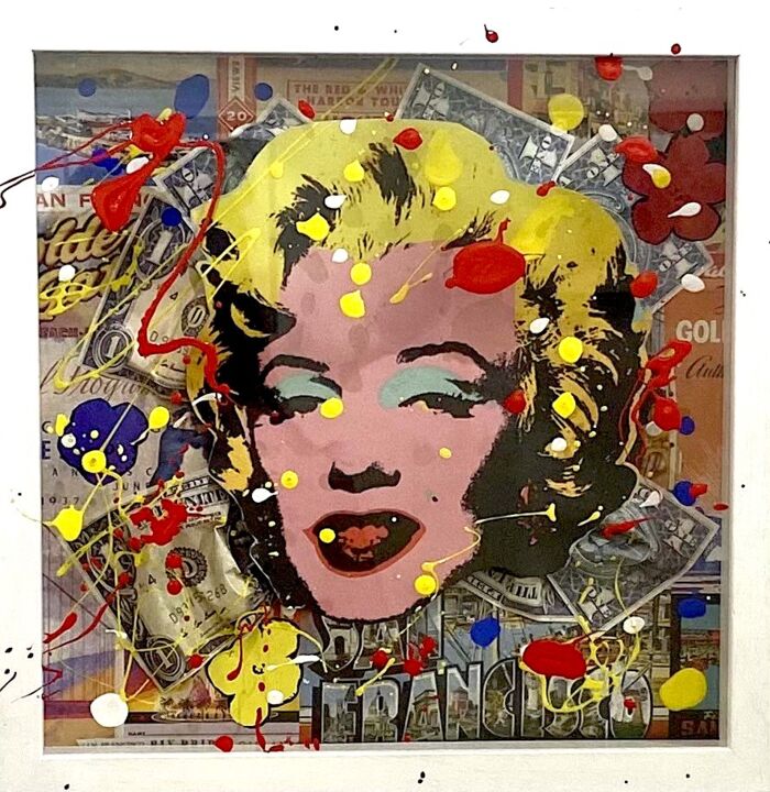 Картина под названием "Omaggio a Warhol" - Sara Arnaout, Подлинное произведение искусства, Акрил