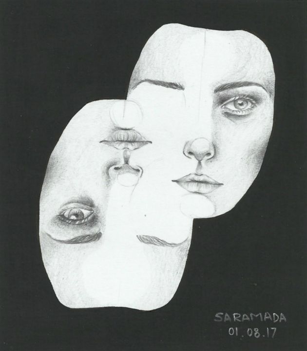 Drawing titled "Bipolaridad" by Saramada, Original Artwork